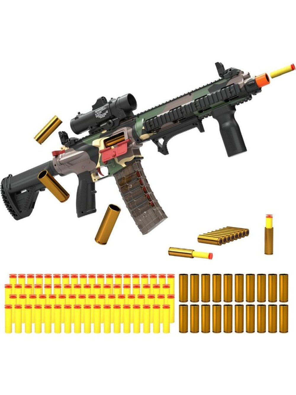 Soft Bullet Toy Gun with Shell Ejecting Foam Blasters & 80 Darts for Kids 6-14